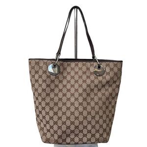 Gucci Eclipse Monogram GG Tote Handbag Canvas Leather